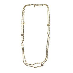 Chanel 2016 Faux Pearl Ball Coco Mark Long Necklace A16